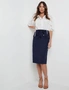 Katies Linen Blend Belted Pocket Skirt, hi-res