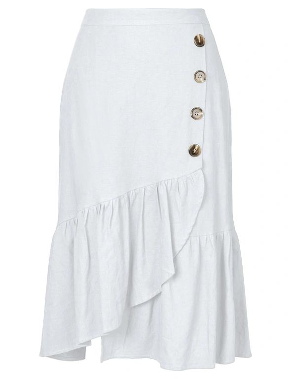 Katies Midi Length Button Trim Skirt, hi-res image number null