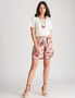 Katies Linen Blend Printed Shorts, hi-res