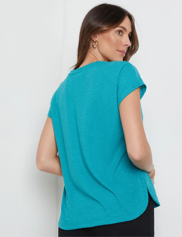 Katies Knitwear V-Neck Textured Blouse, hi-res image number null