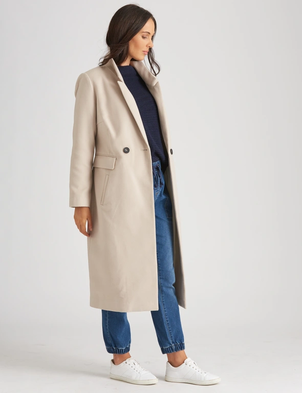 Katies Two Button Long Melton Coat, hi-res image number null