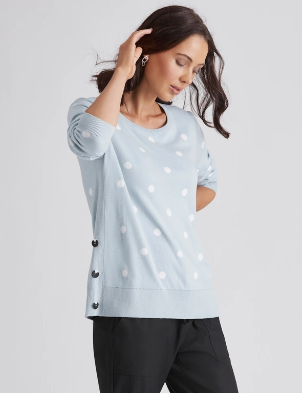 Katies Cotton Button Trim Novelty Jumper, hi-res image number null