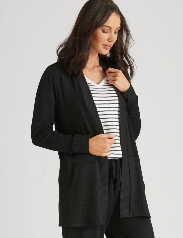 Katies Fluffy Knitwear Leisure Cover Up Coat | Rockmans