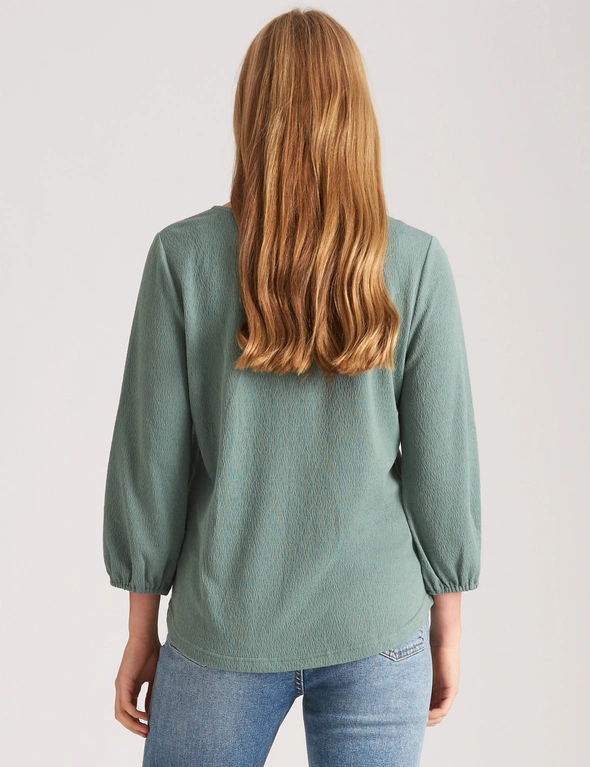 Katies Texture Knitwear Button Front Top, hi-res image number null