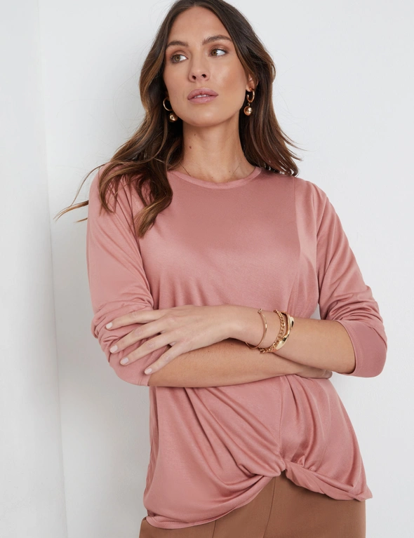 Katies Knot Front Knitwear Top, hi-res image number null