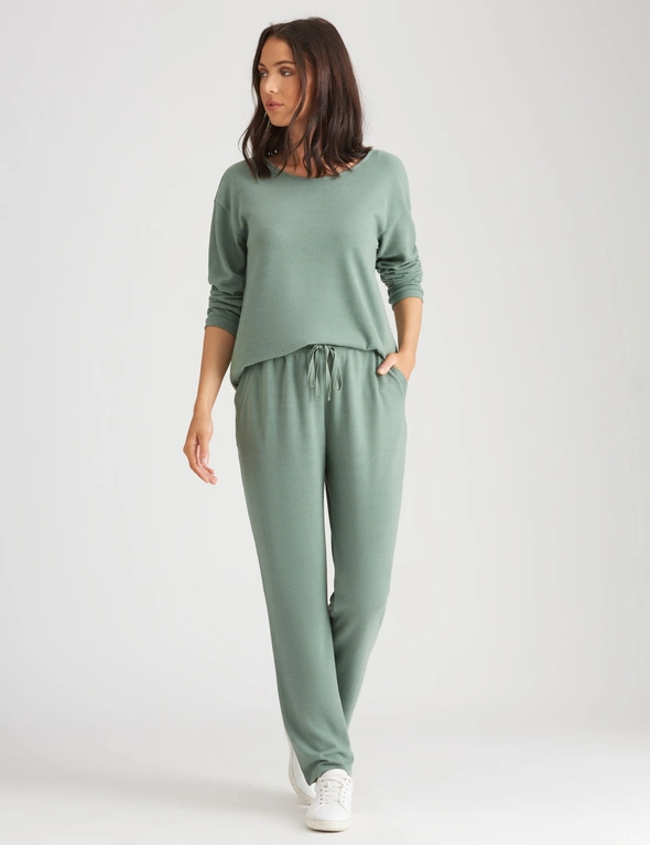 Katies Fluffy Knitwear Straight Leg Full Length Pants, hi-res image number null