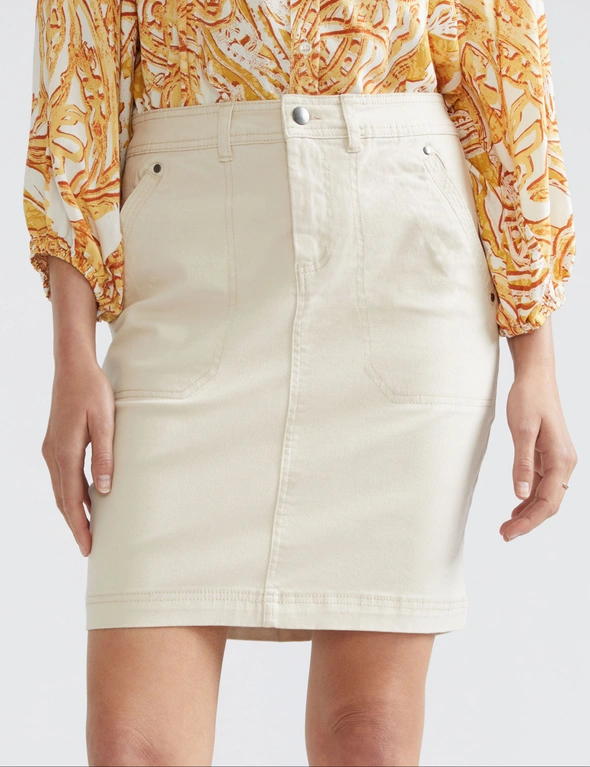 Katies Cotton Canvas Skirt, hi-res image number null