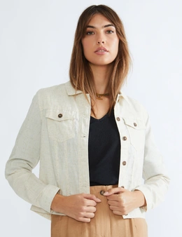 Katies Linen Denim Style Jacket