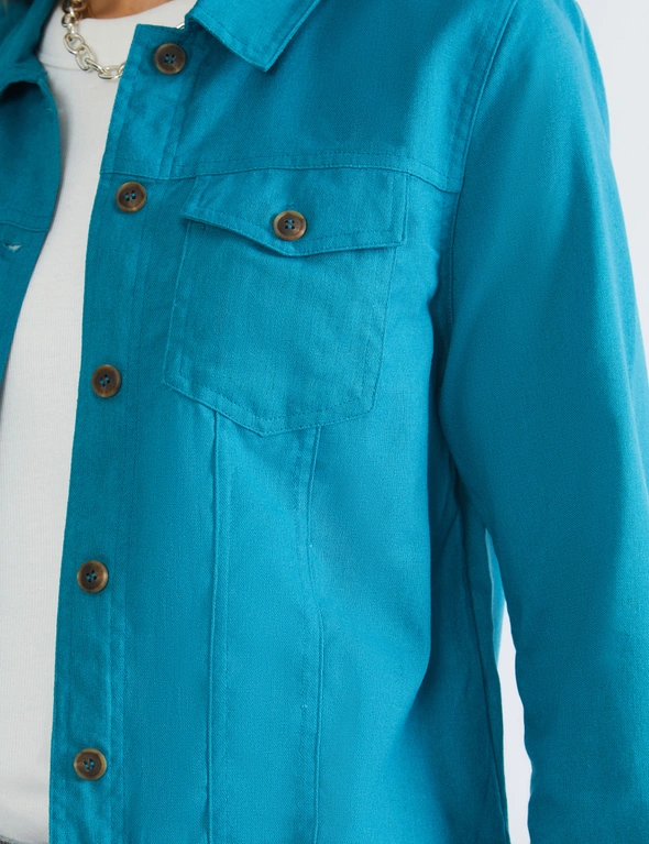 Katies Linen Denim Style Jacket, hi-res image number null