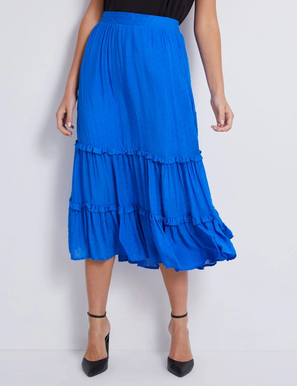 Katies Cotton Lace Tiered Maxi Skirt, hi-res image number null
