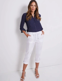 Katies Linen Ankle Roll Up Pants