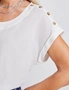 Katies Linen Extended Sleeve Knitwear Back Top, hi-res