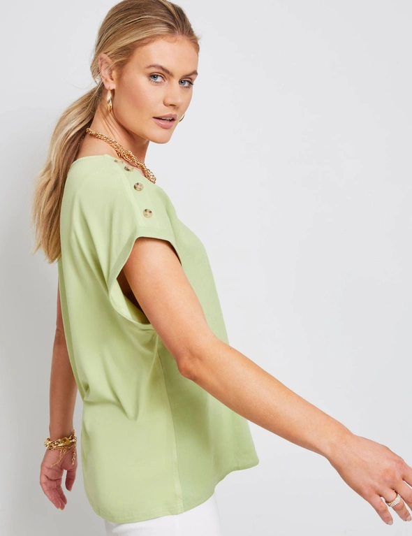 Katies Linen Extended Sleeve Knitwear Back Top, hi-res image number null