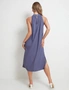 Katies Linen Cut Away Side Split Midi Dress, hi-res