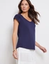 Katies Extended Sleeve Lace Trim Cotton Tee, hi-res