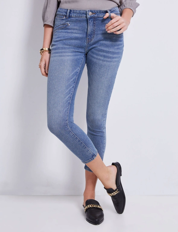 Katies Ankle Length Slim Pocket Front Jeans | EziBuy Australia