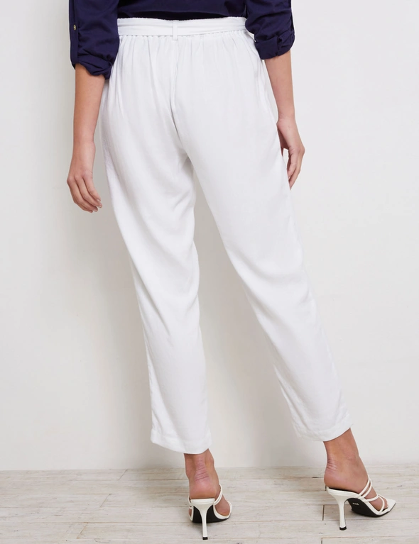 Katies Full Length Belted Linen Pant, hi-res image number null