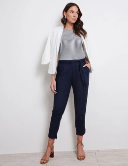 Katies Full Length Belted Linen Pant