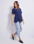 Katies Short Sleeve Double Layer Knot Front Top, hi-res