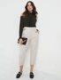 Katies Ankle Straight Leg Button Tab Pants, hi-res