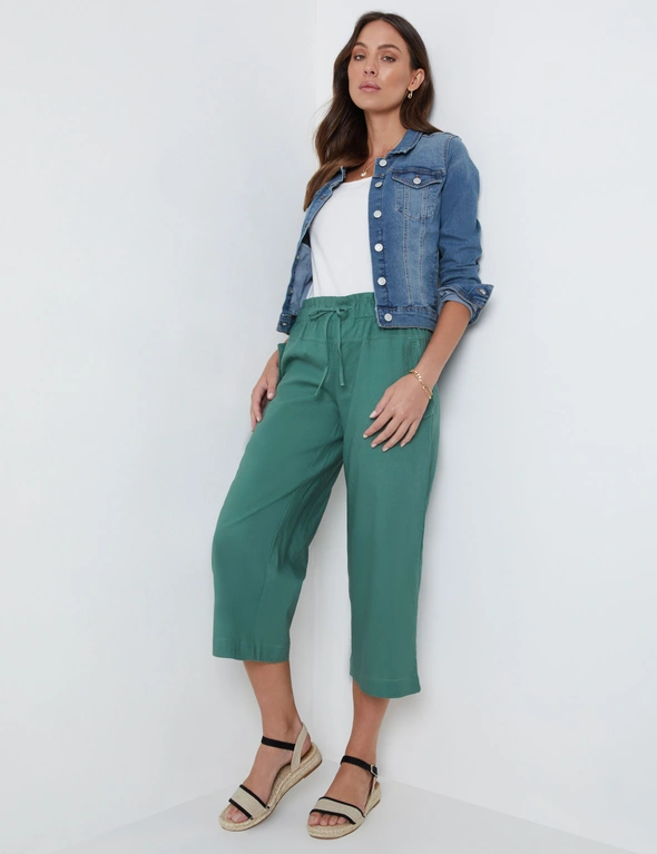Katies Ankle Pull On Straight Leg Linen Pant, hi-res image number null