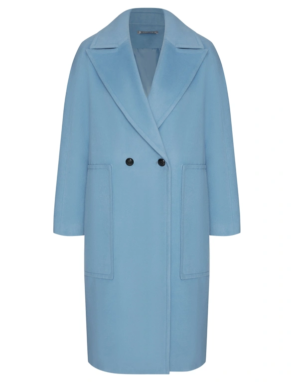 Katies Double Button Seamed Melton Coat, hi-res image number null