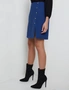 Katies Knee Length Button Detail Tweed Skirt, hi-res
