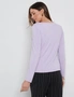 Katies Long Sleeve Twist Knot Front Knit Top, hi-res
