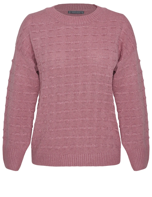 Katies Long Sleeve Bubble Texture Jumper, hi-res image number null
