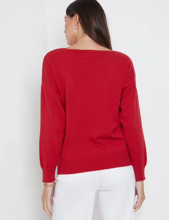 Katies Long Sleeve Novelty Placement Jumper, hi-res image number null