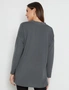 Katies Long Sleeve Button Front Fluffy Knit Top, hi-res