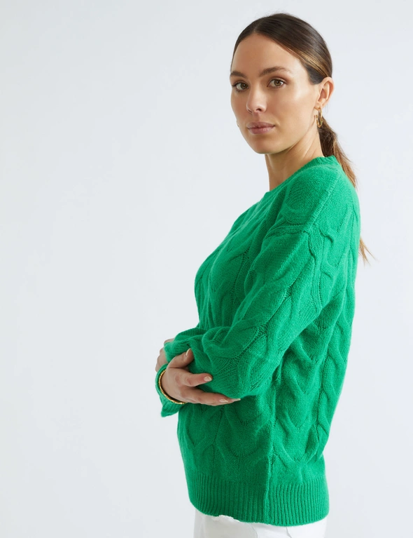 Katies Long Sleeve Large Cable Jumper, hi-res image number null