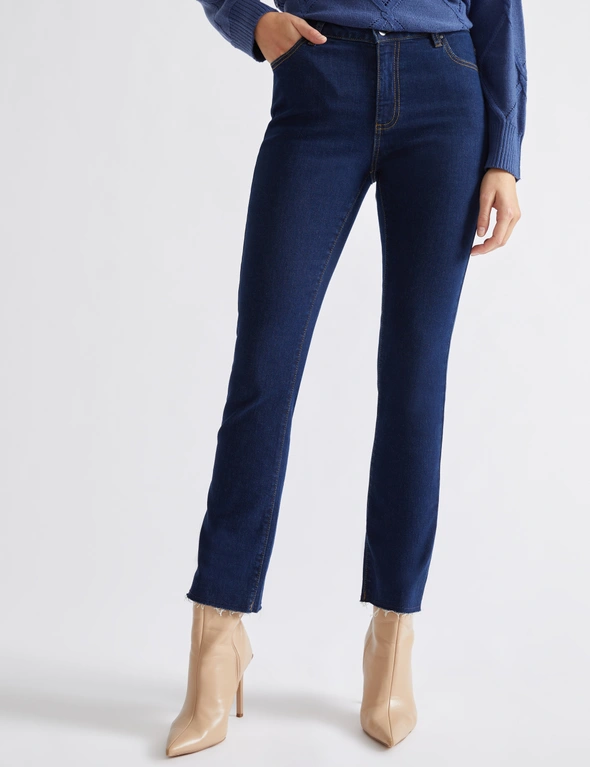 Katies Full Length Distressed Hem Jeans | EziBuy Australia