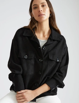 Katies Fully Lined Suedette Jacket