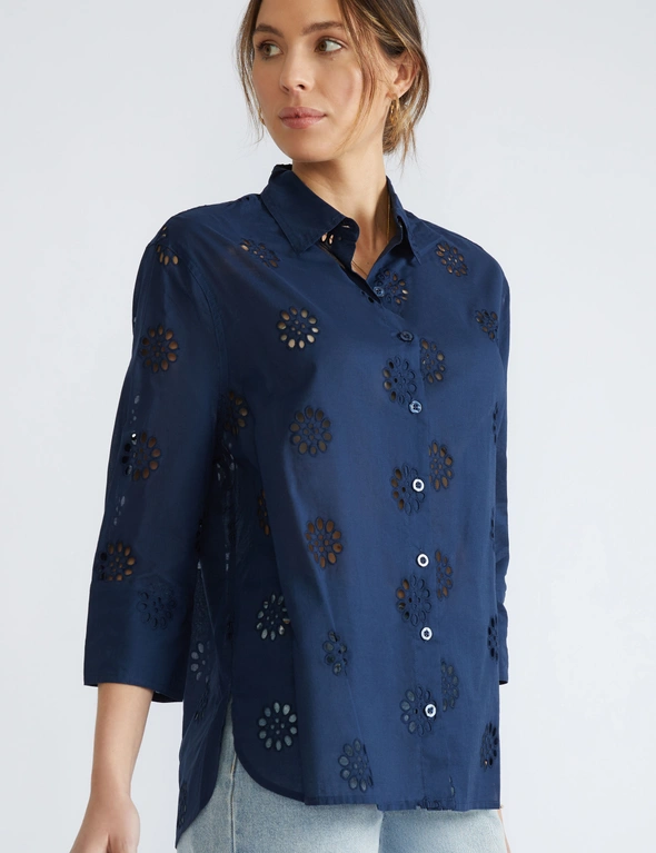 Katies 3Q Sleeve Shifley Voile Shirt | EziBuy Australia