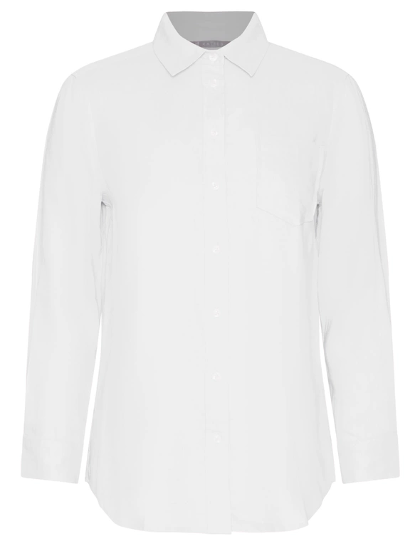 Katies 3/4 Sleeve Linen Blend Shirt, hi-res image number null
