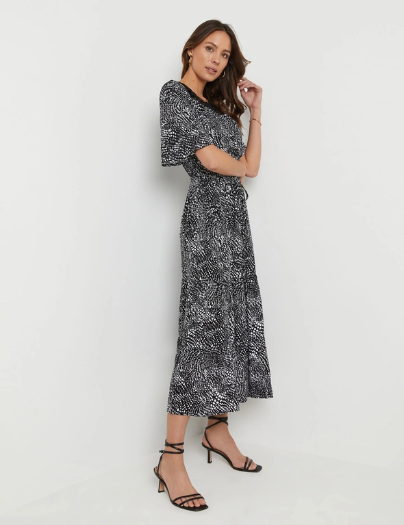Katies Short Sleeve Lace Trim Maxi Dress | EziBuy Australia