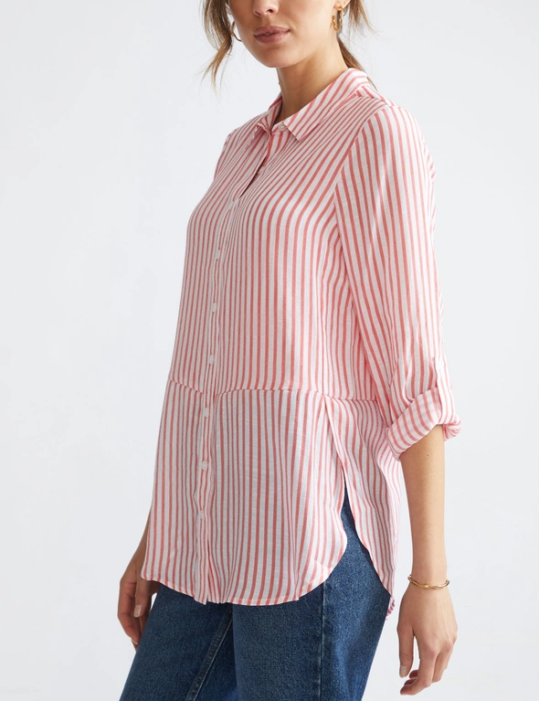 Katies 3Q Sleeve Double Layer Shirt, hi-res image number null