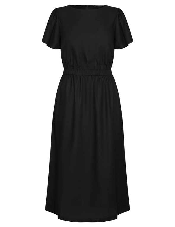 Katies Short Sleeve Linen Midi Dress | EziBuy Australia