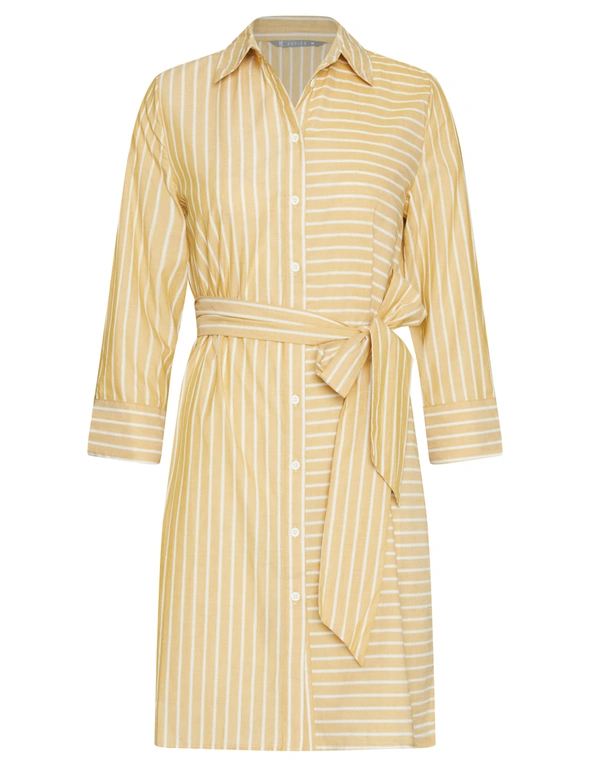 Katies 3Q Sleeve Stripe Short Shirt Dress | EziBuy Australia