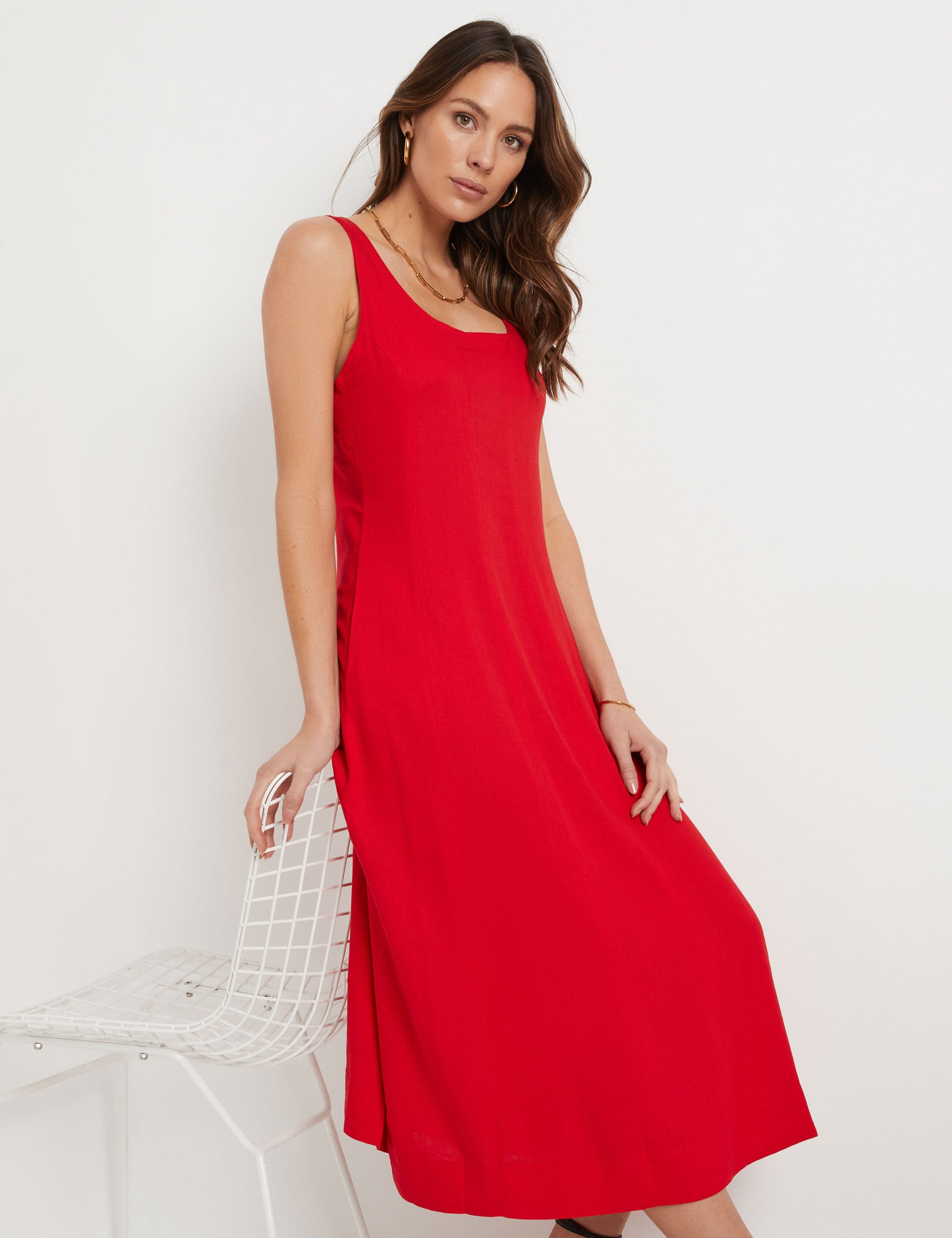 ケンジー KENSIE Womens Red Lined Sleeveless Above The Knee Party