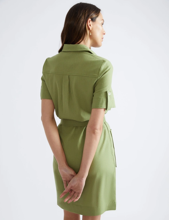 Katies 3Q Sleeve Midi Shirt Dress, hi-res image number null