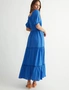 Katies Short Sleeve printed tiered Maxi Dress, hi-res