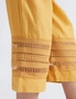 Katies 7/8 Lace Trim Linen Blend Pants, hi-res