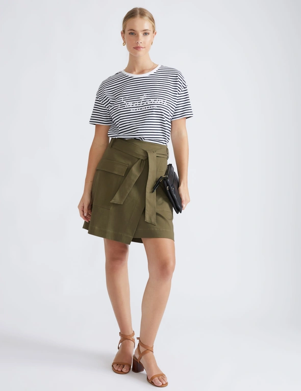 Katies Knee Length Belted Pocket Skirt, hi-res image number null