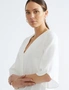 Katies V-neck Woven top with Elbow Lenght sleeves, hi-res
