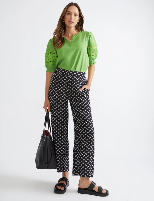 Katies Ankle Length Double Printed Pants, hi-res image number null
