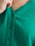 Katies Short Sleeve Button Front Peplum Top, hi-res