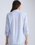 Katies 3/4 Multi Yarn Dye Stripe Linen Blend Shirt, hi-res