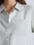 Katies 3Q Multi Yarn Dye Stripe Linen Blend Shirt, hi-res